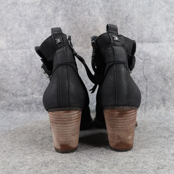 Sam Edelman Shoes Womens 9.5 Booties Fashion Leather Classic Biker Morris Black - Picture 5 of 13